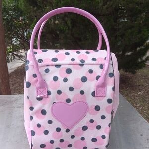 Pink Polka Dot Heart Pet Carrier